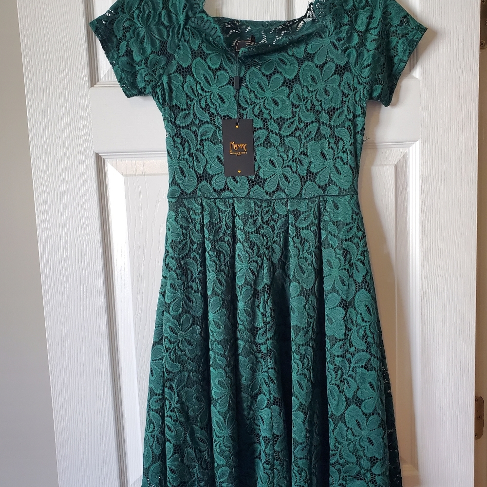 Lace green Missmay dress NWT - Picture 3 of 9